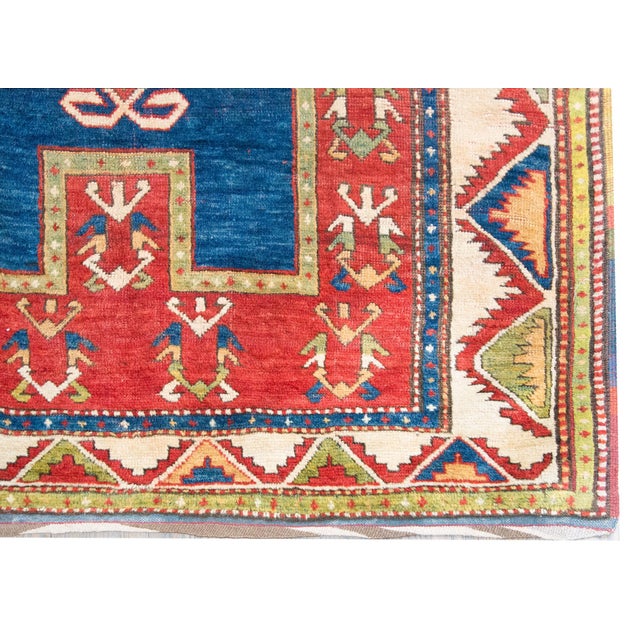 Early 20th Century Early 20th Century Kazak Prayer Rug For Sale - Image 5 of 14