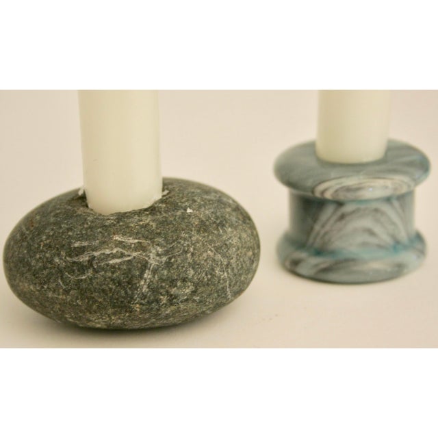 Minimalist Carved Stone Candle Holders Set of 2 Chairish