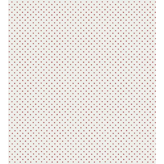 Contemporary Hinson for The House of Scalamandré Lee Wallcovering, Red on White For Sale - Image 3 of 3