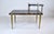 Wood Italian Portoro Marble Brass Two Step Side Table For Sale - Image 7 of 13