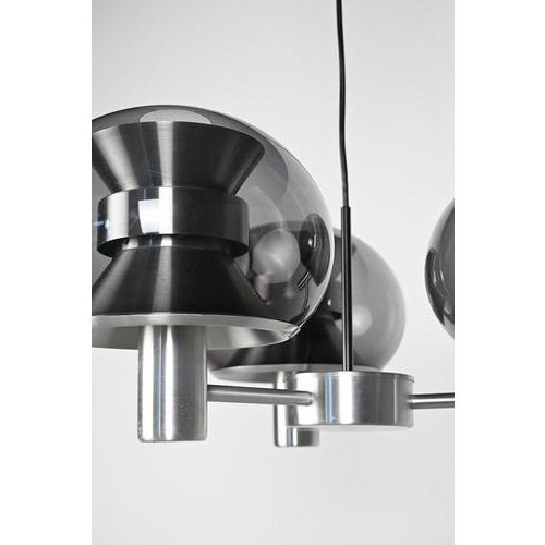 Space Age Pendant Light in Metal For Sale - Image 9 of 12