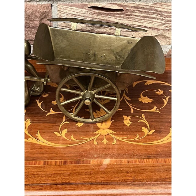 1920s Decorative Brass Horse-Drawn Carriage, 1920s For Sale - Image 5 of 10