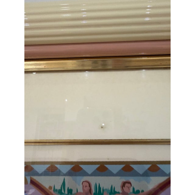 Gold Giancarlo Impiglia “The Grand Party” 1986 Signed & Numbered 92/225 Art Deco Serigraph For Sale - Image 8 of 13