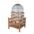Rustic Antique French Wood and Metal Pagoda Domed Birdcage, 1900s For Sale