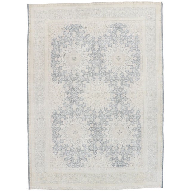 Vintage Persian Kerman Rug - 09'07 X 13'03 For Sale - Image 9 of 9