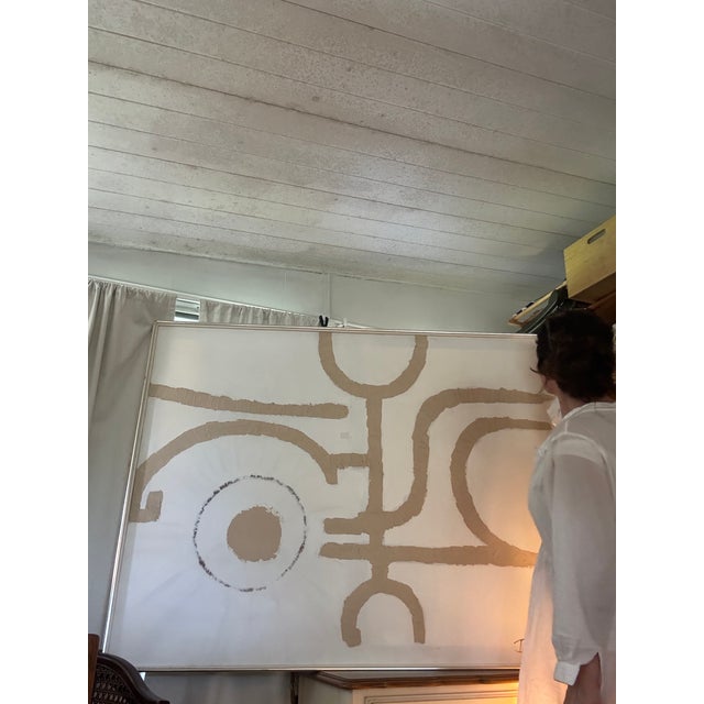 Harris Strong "Labyrinth" Mid-Century Abstract Painting, Signed Bachman, 1960s–70s. For Sale - Image 10 of 12