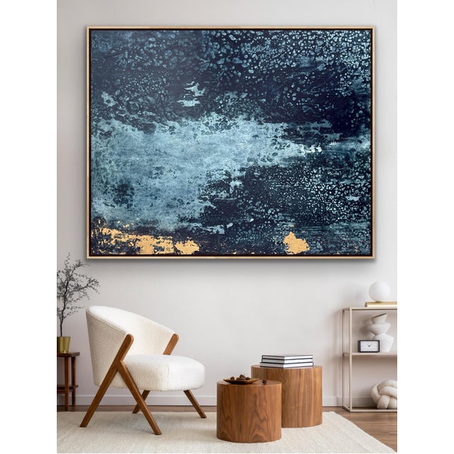 Original Abstract Painting by Pamela Harmon Titled the Deep, Framed For Sale - Image 4 of 9