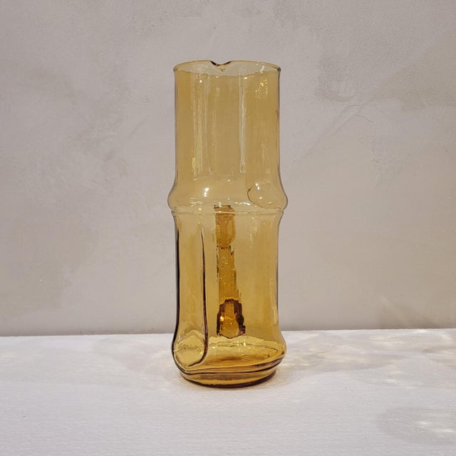 Mid-Century Pitcher and Glasses in Pressed Crystal, 1960, Italy, Set of 9 For Sale - Image 10 of 15
