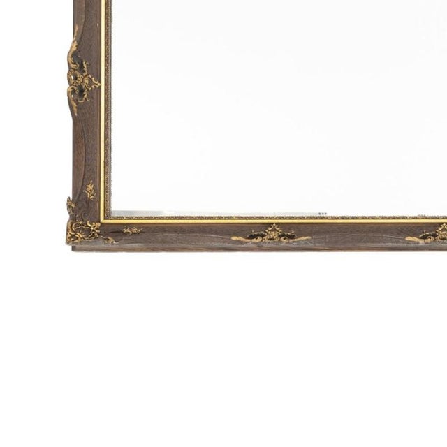 19th Century Portuguese Wall Mirror in Oak Frame For Sale - Image 3 of 6
