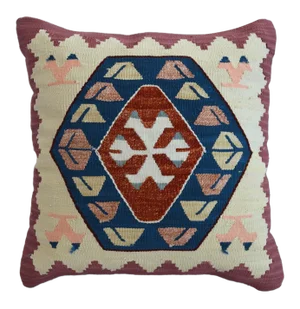 Hand Woven Silk Pillow Cover Sham Throw Pillow - 15″ X 15″