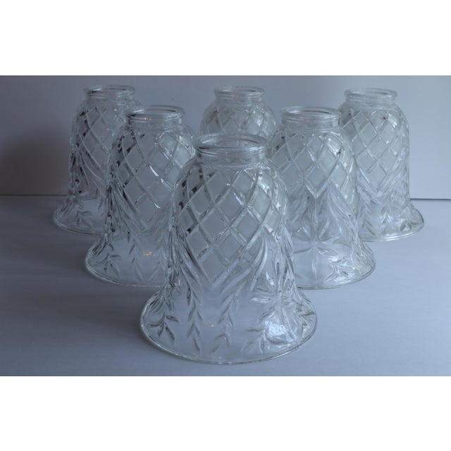 Vintage Cut Glass Light Shade Covers Set of 6 Chairish
