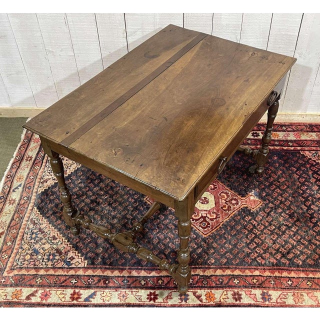 Antique Desk in Walnut and Oak, 1800s For Sale - Image 9 of 18