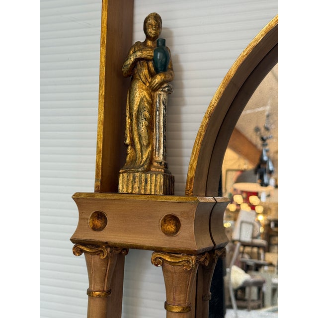 Late 19th Century Neoclassical Gilt Wood Wall Mirror For Sale - Image 5 of 12