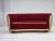 1960s Danish Curved 2-Seater Sofa in Red and Beige Wool, 1960s For Sale - Image 5 of 18