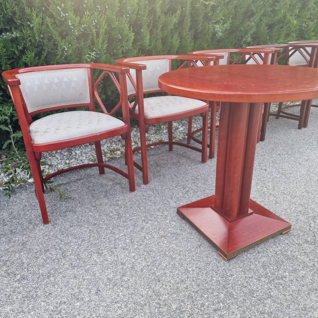 Fledermaus Dining Set in the style of Josef Hoffmann for Thonet, Vienna, 1987, Set of 6 For Sale - Image 9 of 18