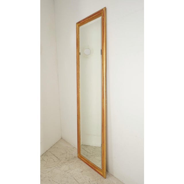 Traditional Handcrafted Waldorf Astoria Royal Molding Beveled Mirror 24.375 X 66.5 In. For Sale - Image 3 of 7