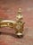 Metal Pair of 19th Century French Louis XVI Bronze Lyre Form Chenets Andirons For Sale - Image 7 of 10