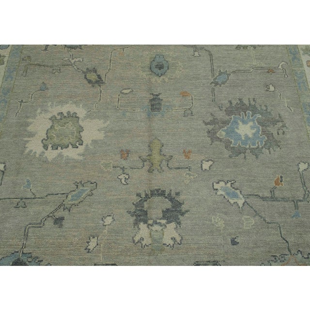 Blue Turkish Oushak Rug 8'6" x 12'1 #18108 For Sale - Image 8 of 8