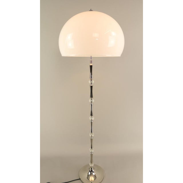 1960s Mid-Century Italian Floor Lamp in Glass and Chrome, 1960s For Sale - Image 5 of 10