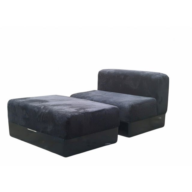 Set of Chair with Ottoman by Carlo Bartoli for Giuseppe Rossi, Italy, 1970s For Sale - Image 10 of 10