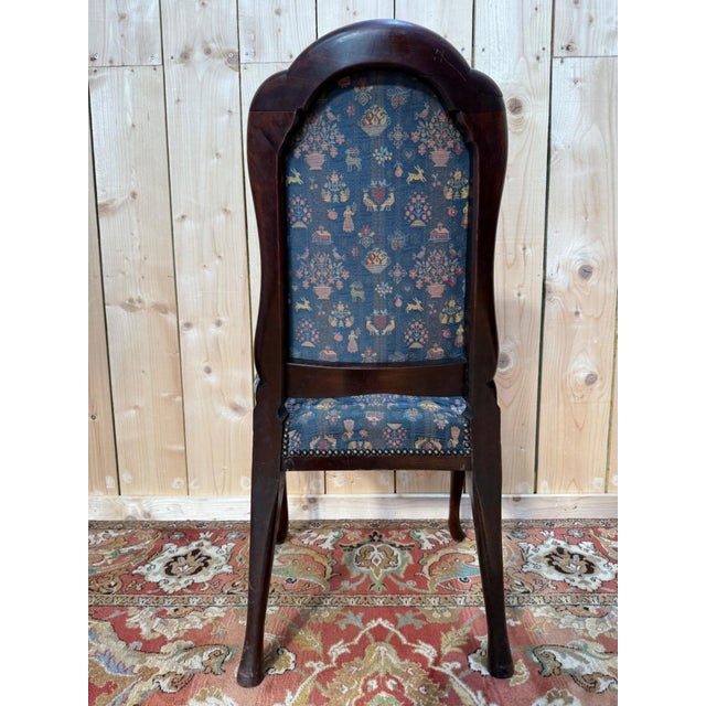 19th Century English Mahogany, Jacquard Fabric Chippendale Chairs, Set of 6 For Sale - Image 9 of 10