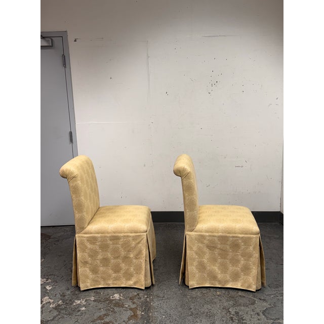 Custom Design Side Dining Chairs, Pair For Sale - Image 4 of 12