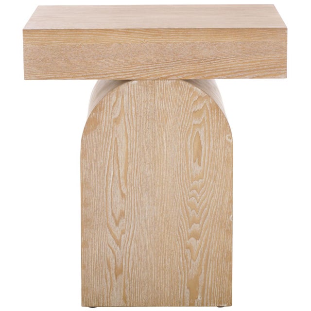 Tan Baraki End Table in Bleached White For Sale - Image 8 of 8