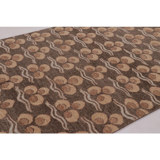 2010s Rug & Kilim's Distressed Rug, Rich Brown With Chintamani Patterns For Sale - Image 5 of 10