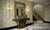 Mid-Century Italian Murano Green Art Glass and Brass Console Wall Mirror For Sale - Image 11 of 11