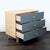 Modern Ouef Merlin Three-Drawer Dresser in Blue and Natural Wood Finish For Sale - Image 3 of 11