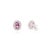 Not Yet Made - Made To Order 1.62ct Natural Pink Sapphire & Diamond Halo Stud Earrings in 14k Gold- A Pair For Sale - Image 5 of 12