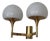 Wall Sconce in Gilded Metal and Opaline Glass, 1970 For Sale