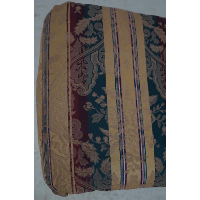 Vintage Mahogany X Frame Regency Curved Bench For Sale - Image 12 of 14