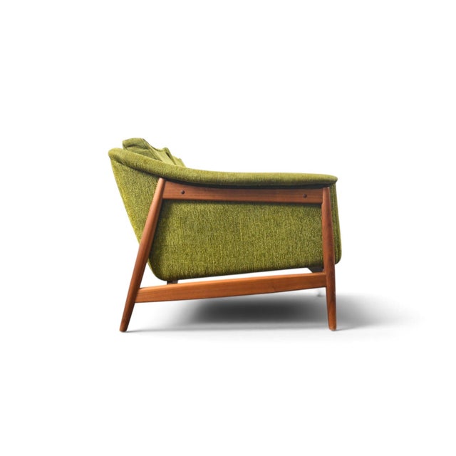 Mid 20th Century Folke Ohlsson Walnut Framed Three Seat Sofa For Sale In San Francisco - Image 6 of 11
