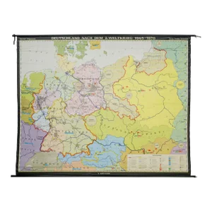 1945-1970 Deutschland Nach Dem 2. Weltkrieg Germany After WWll Map