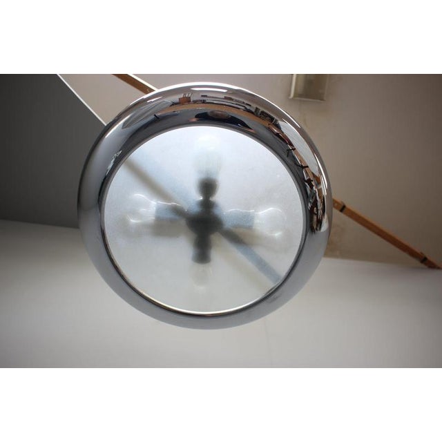 Silver Bauhaus UFO Pendant Lamp by Josef Hůrka for Napako, Czechoslovakia, 1930s For Sale - Image 8 of 15