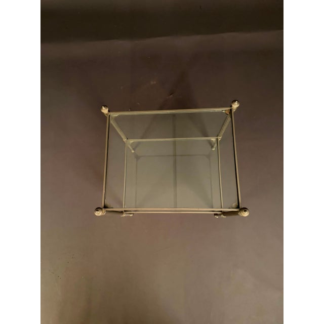 French Small Side Table, Nickel-Plated Bronze, Circa 1950 For Sale - Image 15 of 15