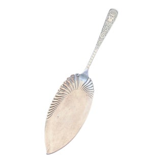 1847 Rogers Bros. Assyrian Silver Plated Large Fish Server For Sale