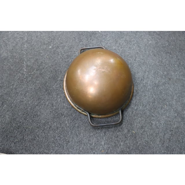 Metal Antique French Copper Mixing Bowl With Riveted Iron Handles For Sale - Image 7 of 7