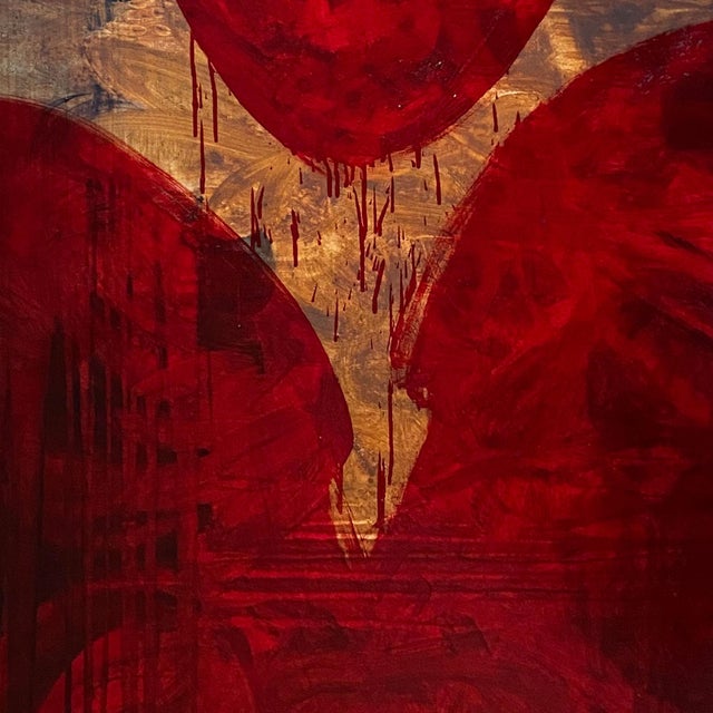 Textile Contemporary Abstract Soil and Oil on Canvas "Love" by Paul Landauer For Sale - Image 7 of 9