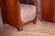 Brown Pair of French Cubist Club Chairs in Leather and Hide, C. 1920s For Sale - Image 8 of 15