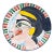 Mid-Century Style Postmodern Cubist Face Terracotta Glazed Decorative Plate For Sale