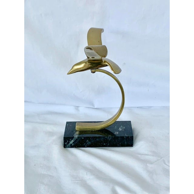 1970s Vintage Brass Seagull Figurine For Sale - Image 5 of 13