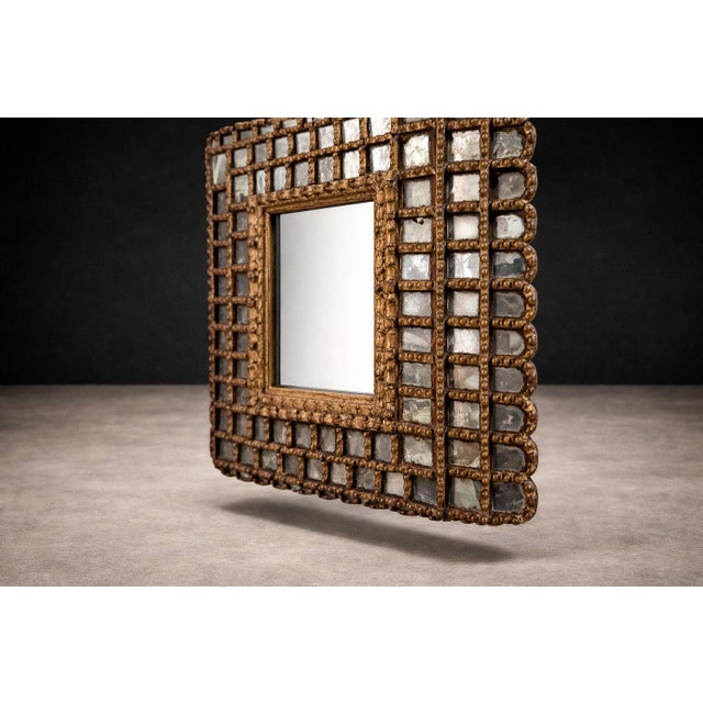 Peruvian Baroque Rectangular Sunburst Mirror, 1890-1920s, Unknown For Sale - Image 12 of 13