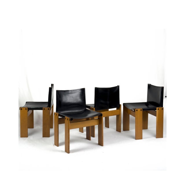 Monk Dining Chairs by Afra and Tobia Scarpa for Molteni, 1970s, Set of 4 For Sale - Image 11 of 11