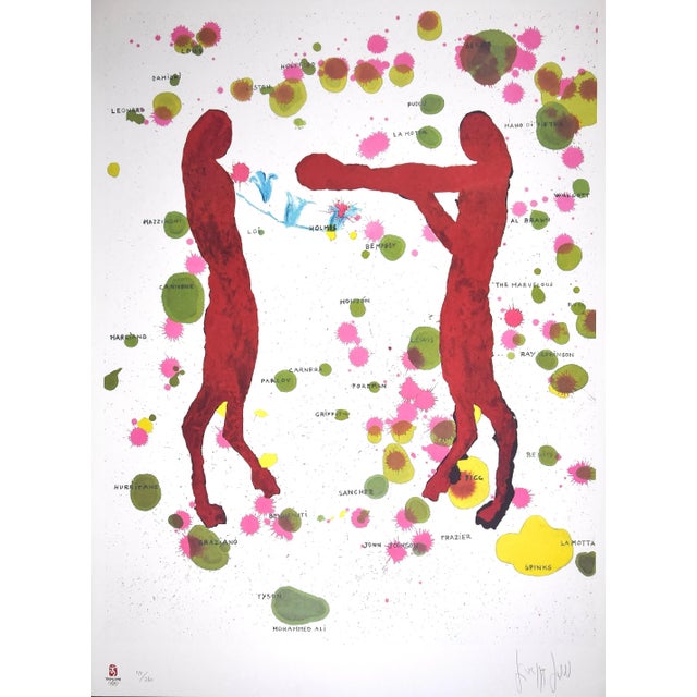 Boxers is an original lithograph on paper realized by the artist giuseppe gallo in 2008. Edition 59/260, it is part of the...