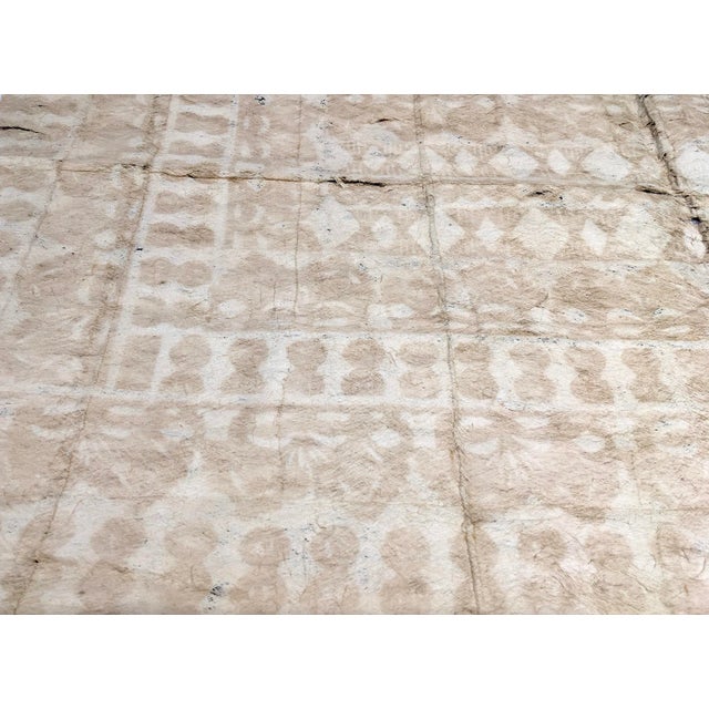 Vintage New Guinea Large Wall Hanging Block Print Tapa Cloth