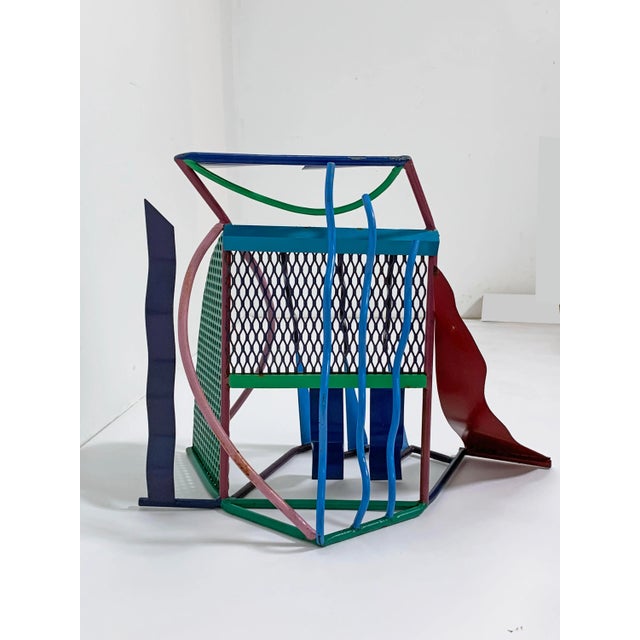 C. 1980s Postmodern Abstract Welded Steel and Enameled Sculpture For Sale - Image 11 of 12