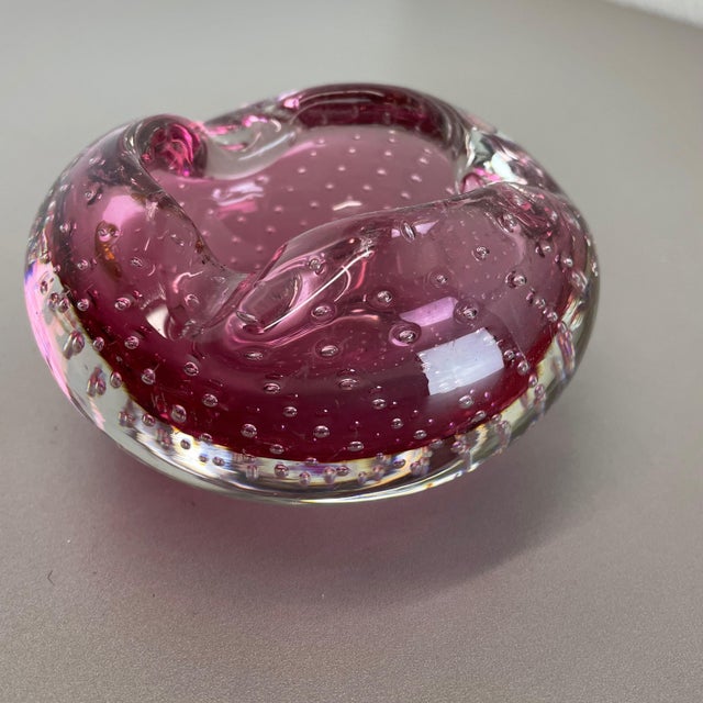 Murano Glass Bubble Structure Ashtrays, Italy, 1970s, Set of 2 For Sale - Image 15 of 18