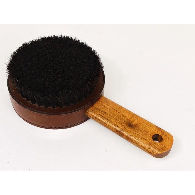 Austrian Hand Mirror in Walnut and Leather by Carl Auböck, 1950s For Sale - Image 15 of 18